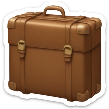 Brown travel case sticker