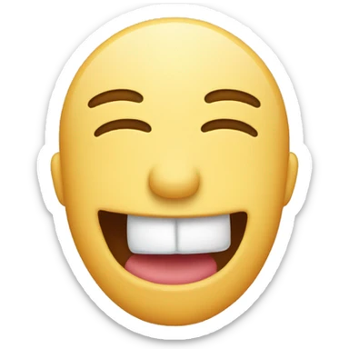 Emoji making tongue roll sticker