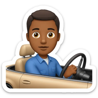 hombre negro conduciendo sticker