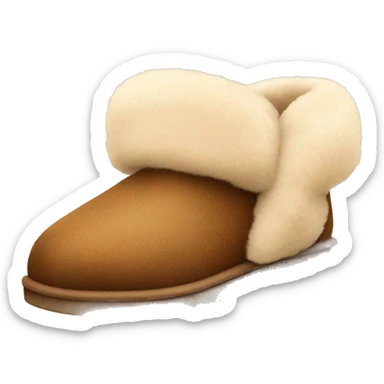 Ugg  brown fuzzy slipper sticker