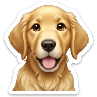 golden retriever puppy sticker