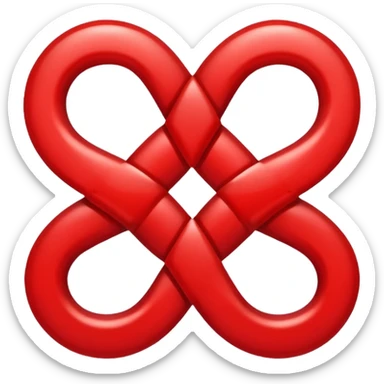 Red infinity symbol  sticker