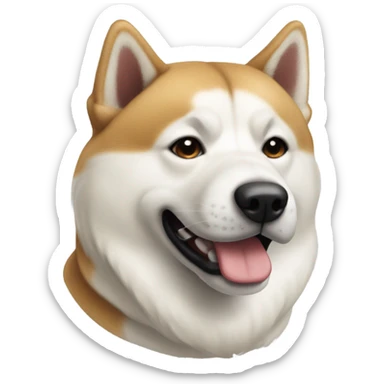 perro atigrado akita sticker