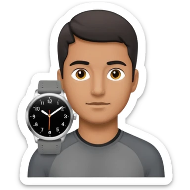 man with sport Watch sticker