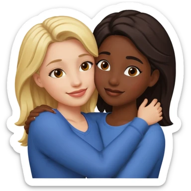 👩🏻‍❤️‍💋‍👩🏿 sticker