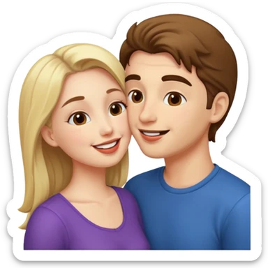 Couple kissing sticker
