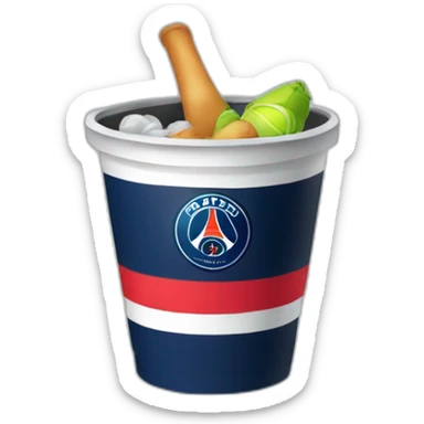 Le psg dans une poubelle sticker