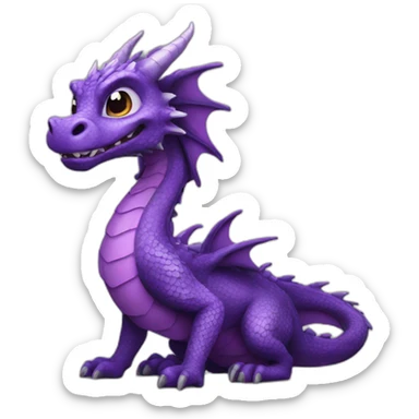 purple dragon sticker