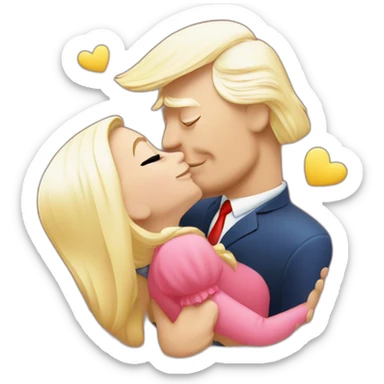 trump kissing his daughter, positivity, inclusiveness sticker