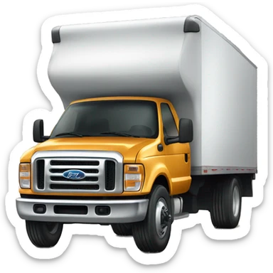 Ford truck with cargo trailer  sticker