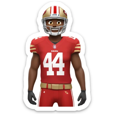 White man Ricky pearsall number 14 in San Francisco 49ers uniform  sticker