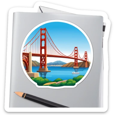 golden gate bridge sticker sticker
