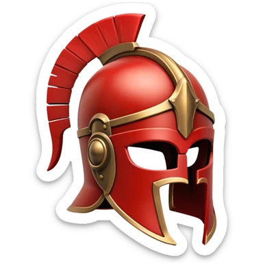 Gladiator Helmet red sticker
