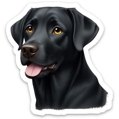 Black labrador  sticker