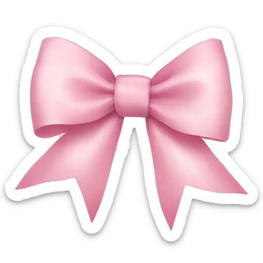 light pink ribbon bow sticker