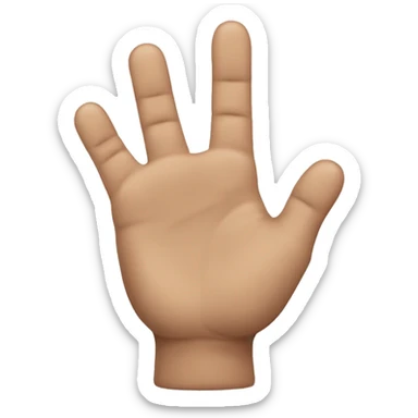 Hand die nur den kleinen Finger hoch hält  sticker