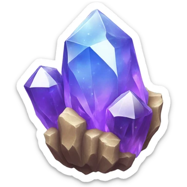 Raw magic crystal cluster sticker