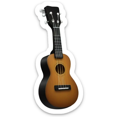 Black ukulele sticker