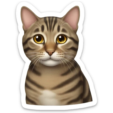 Tabby cat sticker