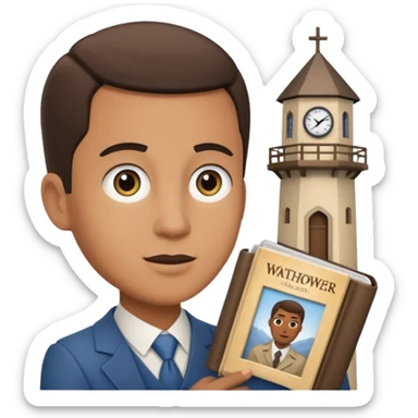 Testemunha de jeová com revista sticker