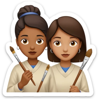 Restorers with Brushes,differnt types sticker