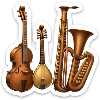 musical instruments from before the Common Era sticker