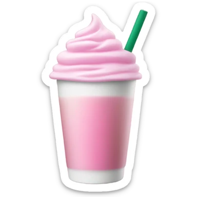 starbucks cup pink drink with cold foam sticker