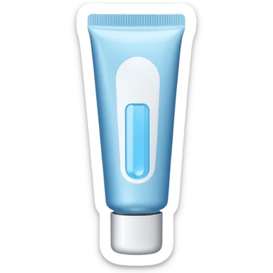 ointment tube light blue and white, thin sticker