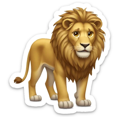 standing lion sticker
