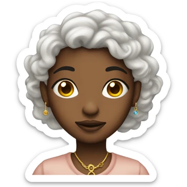 girl astrologer with piercing sticker