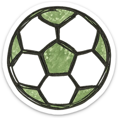 green sports icon, minimal style, simple and clean lines sticker