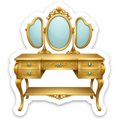 gold DRESSING TABLE sticker