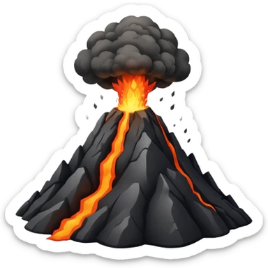 volcano sticker