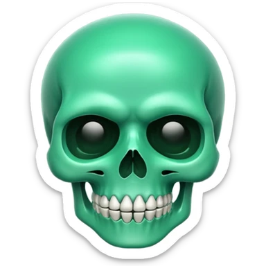 green skull emoji sticker