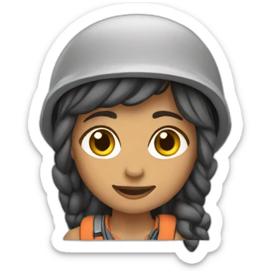 Rock climber woman sticker