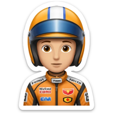 motor racer sticker