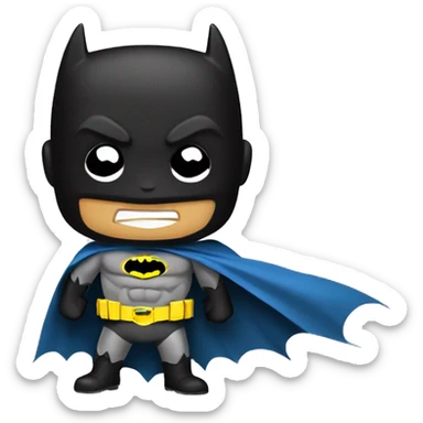 Batman saltando con la capa desplegada sticker