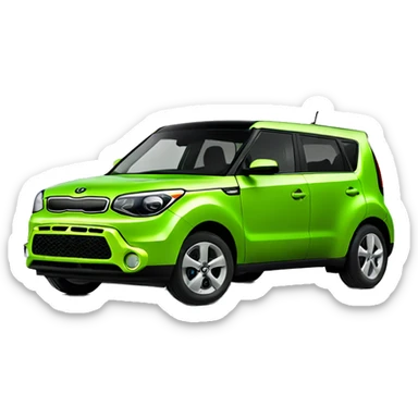 Green Kia soul sticker