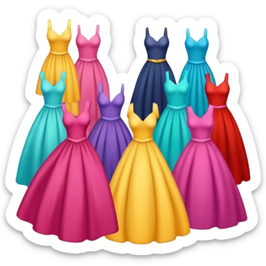 Alot of dresses sticker