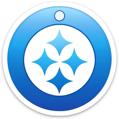 a logo of a club called wish fc blue and white and black sticker