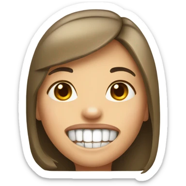 Buck tooth girl sticker