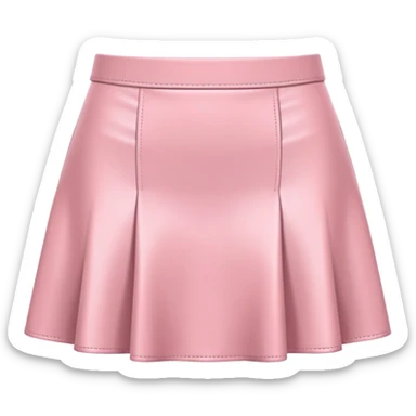 super realistic isolated light pink leather mini skirt sticker
