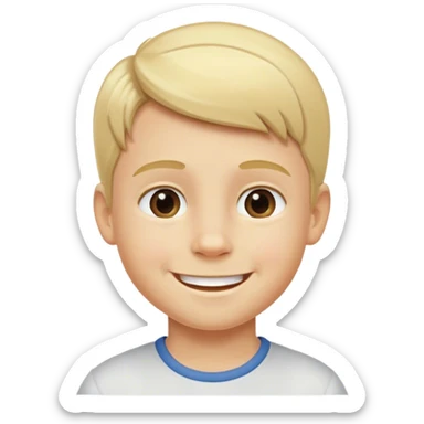 Blonde Male child smiling sticker