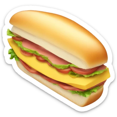 half sub sandwich sticker