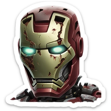 Zombie Iron Man sticker