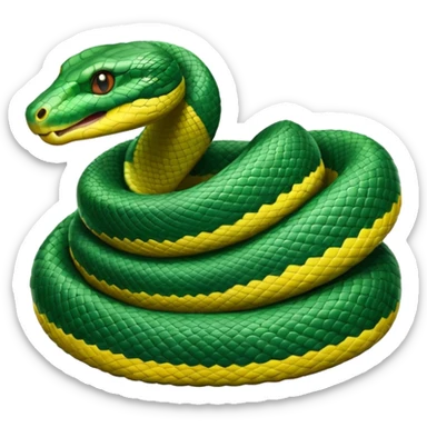 Anaconda coiled up sticker