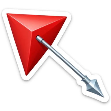 Une flèche rouge qui pointe vers le haut sticker