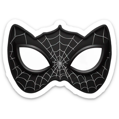 Spiderman rosto mascarado olho preto sticker