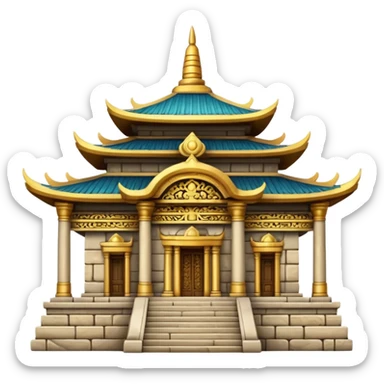 Temple, asian sticker