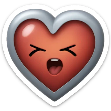 Heart pounding out of chest  sticker